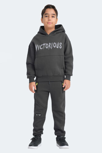 Slazenger LEXUS Unisex Çocuk Sweatshirt Koyu Gri - Thumbnail