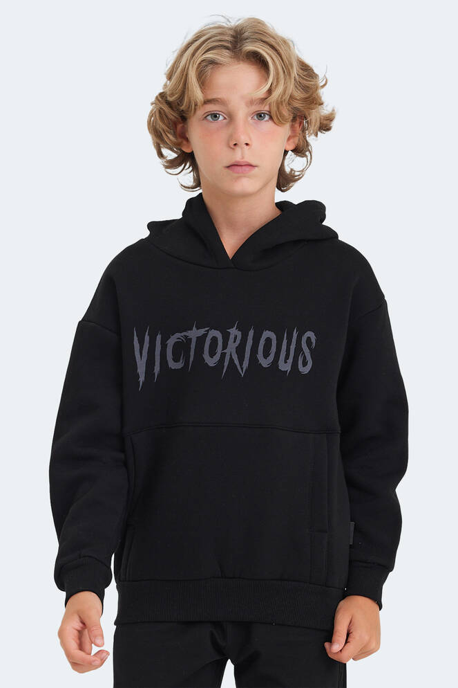 Slazenger LEXUS Unisex Çocuk Sweatshirt Siyah