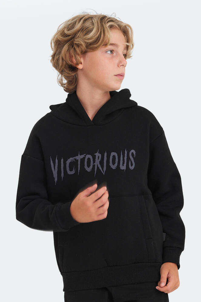 Slazenger LEXUS Unisex Çocuk Sweatshirt Siyah