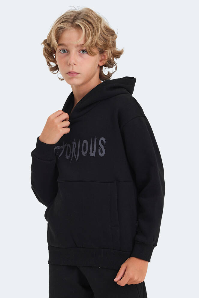 Slazenger LEXUS Unisex Çocuk Sweatshirt Siyah