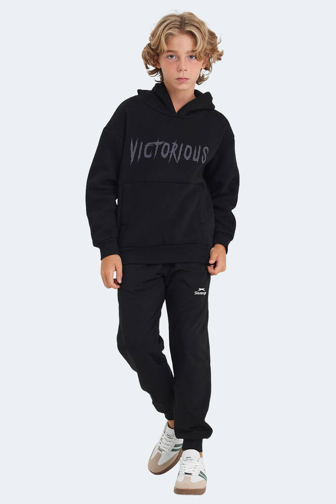 Slazenger LEXUS Unisex Çocuk Sweatshirt Siyah