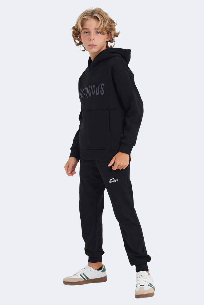 Slazenger LEXUS Unisex Çocuk Sweatshirt Siyah