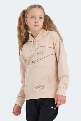 Slazenger LINK Unisex Çocuk Sweatshirt Camel - Thumbnail