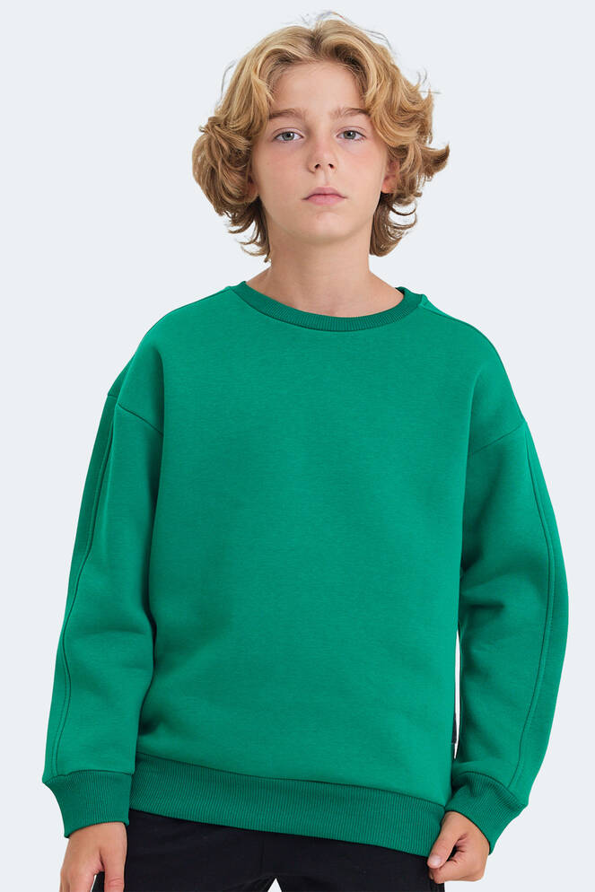 Slazenger LOGAN Unisex Kids Sweatshirt Green