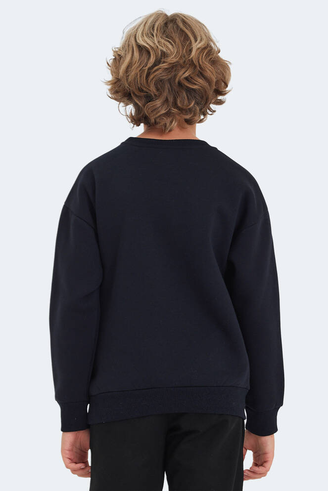 Slazenger LONE Unisex Kids Sweatshirt Navy Blue