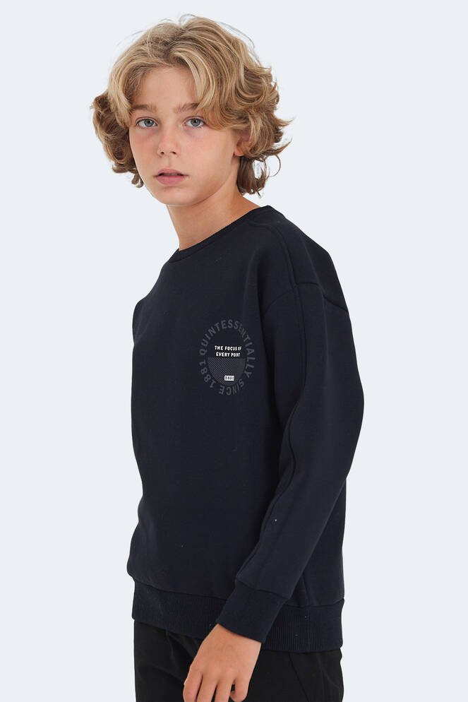 Slazenger LONE Unisex Kids Sweatshirt Navy Blue
