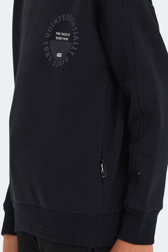 Slazenger LONE Unisex Kids Sweatshirt Navy Blue - Thumbnail