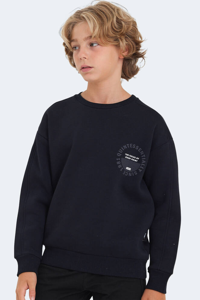 Slazenger LONE Unisex Kids Sweatshirt Navy Blue