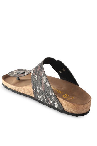 Slazenger LUKE Erkek Terlikleri Siyah Kamuflaj - Thumbnail