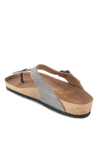 Slazenger LUKE Kadın Terlikleri Gri - Mor - Thumbnail