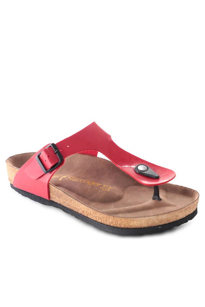 Slazenger LUKE Kadın Terlikleri Kırmızı Patent