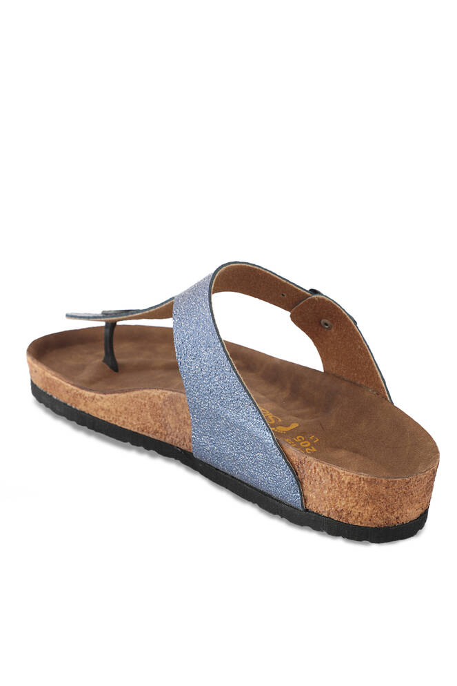 Slazenger LUKE Kadın Terlikleri Mavi Simli