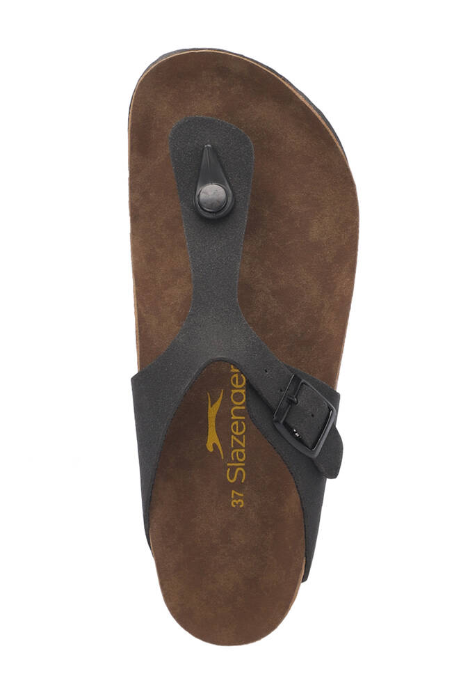 Slazenger LUKE Kadın Terlik Siyah Nubuk