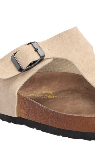 Slazenger LUKE Unisex Slippers Beige Nubuck - Thumbnail