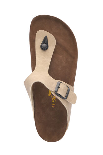 Slazenger LUKE Unisex Slippers Beige Nubuck - Thumbnail