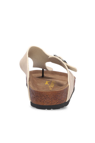 Slazenger LUKE Unisex Slippers Beige Nubuck - Thumbnail