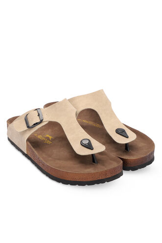Slazenger LUKE Unisex Slippers Beige Nubuck - Thumbnail