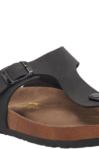 Slazenger LUKE Unisex Slippers Black Nubuck - Thumbnail