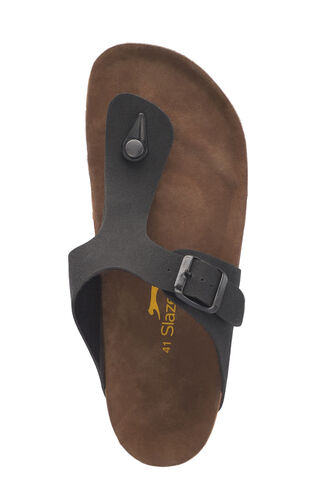 Slazenger LUKE Unisex Slippers Black Nubuck - Thumbnail