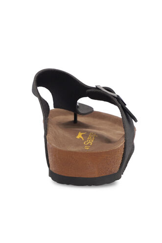 Slazenger LUKE Unisex Slippers Black Nubuck - Thumbnail