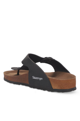 Slazenger LUKE Unisex Slippers Black Nubuck - Thumbnail