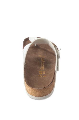 Slazenger LUKE Erkek Parmak Arası Beyaz Terlik - Thumbnail