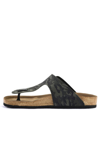 Slazenger LUKE Unisex Terlik Haki Kamuflaj - Thumbnail