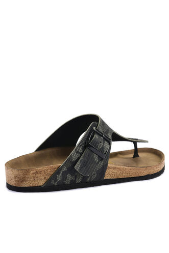 Slazenger LUKE Unisex Terlik Haki Kamuflaj - Thumbnail