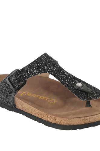 Slazenger LUKE Women's Slippers Black Glitter - Thumbnail
