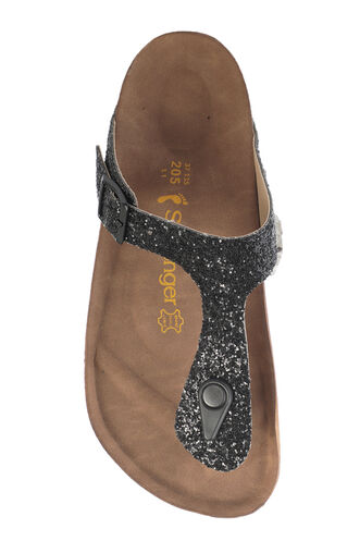 Slazenger LUKE Women's Slippers Black Glitter - Thumbnail