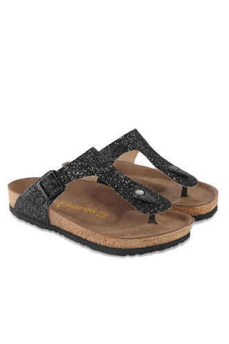 Slazenger LUKE Women's Slippers Black Glitter - Thumbnail