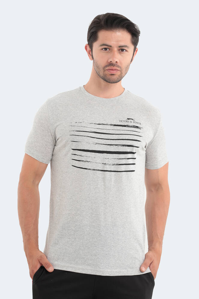 Slazenger MACSEN Erkek Gri Tişört