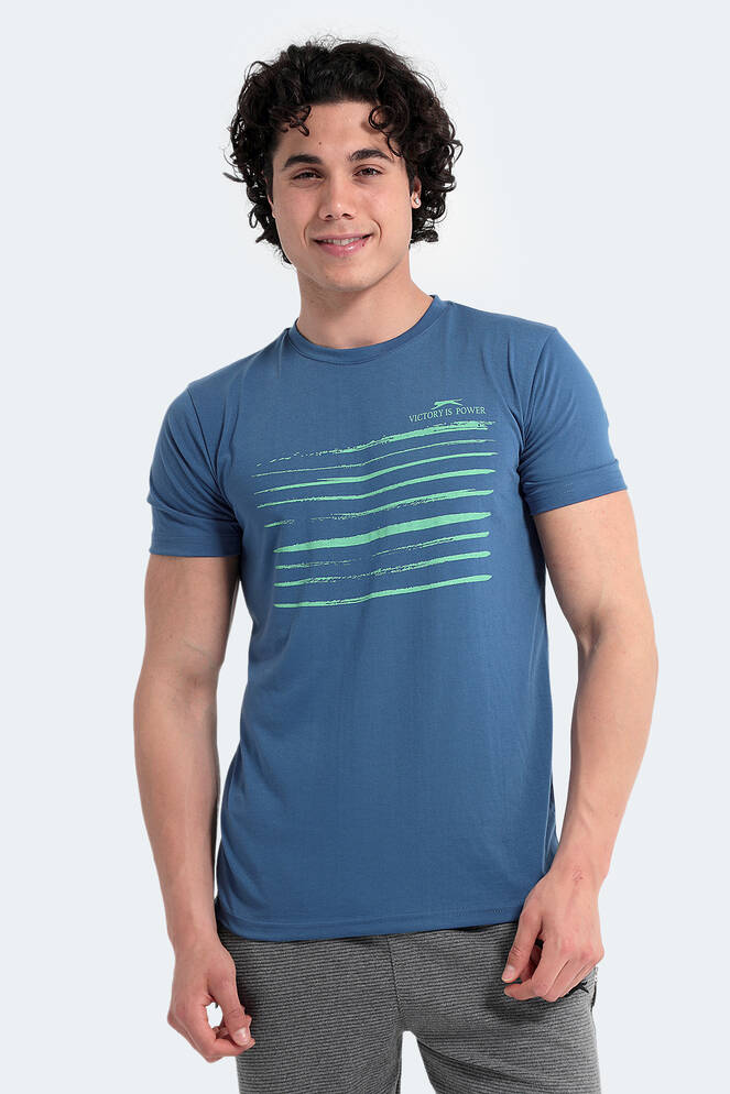 Slazenger MACSEN Erkek Indigo Tişört
