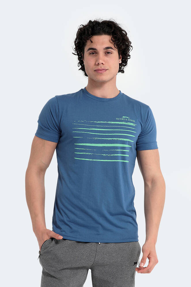 Slazenger MACSEN Erkek Indigo Tişört
