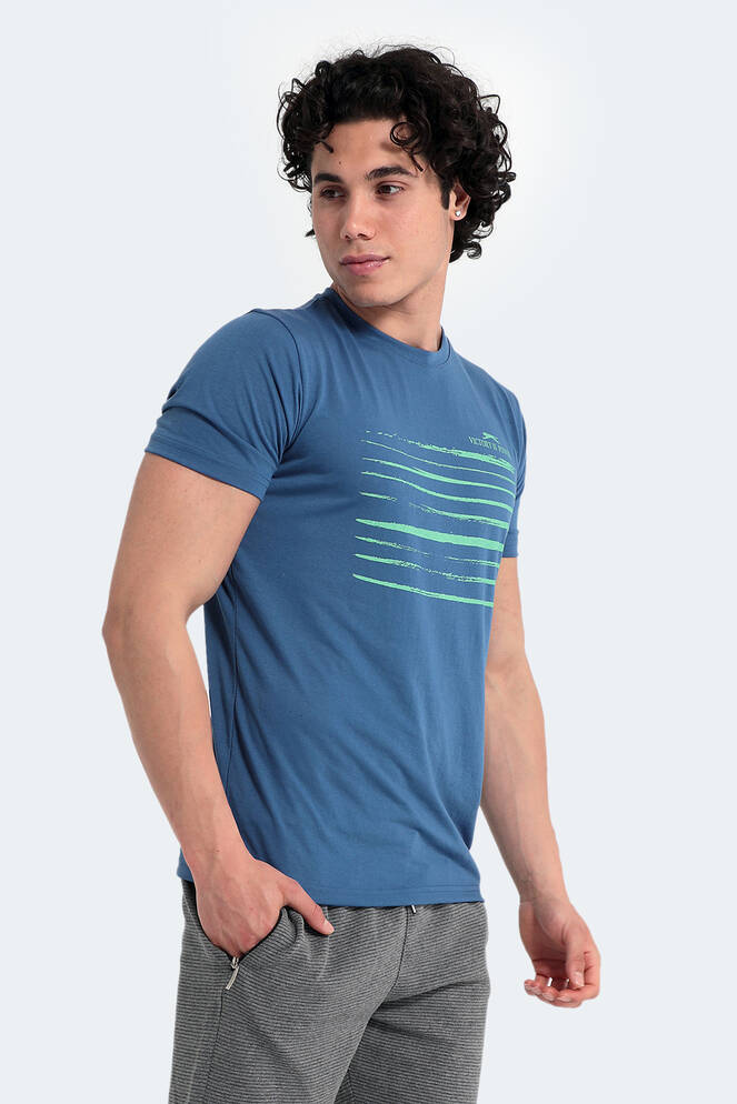Slazenger MACSEN Erkek Indigo Tişört