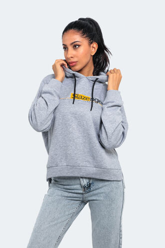 Slazenger MAGNET Kadın Sweatshirt Gri - Thumbnail