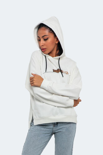 Slazenger MAGNET Kadın Sweatshirt Krem - Thumbnail