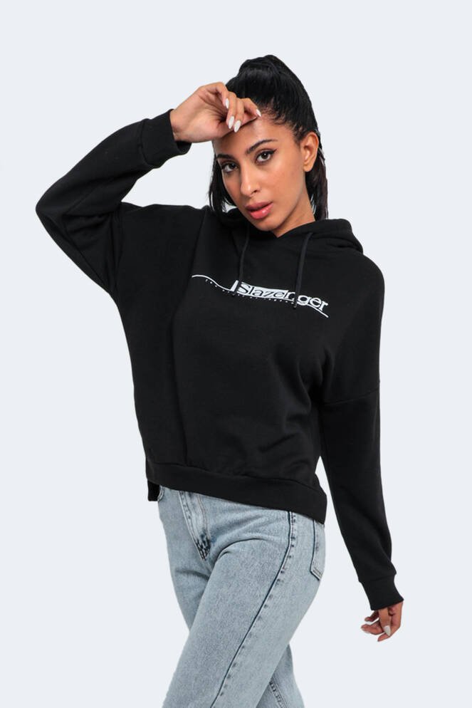 Slazenger MAGNET Kadın Sweatshirt Siyah