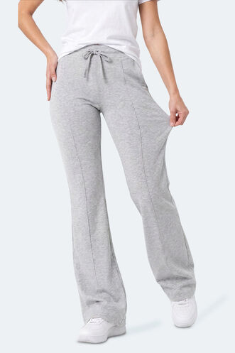 Slazenger - Slazenger MALENA Kadın Bol Paça Flare Gri Pantolon