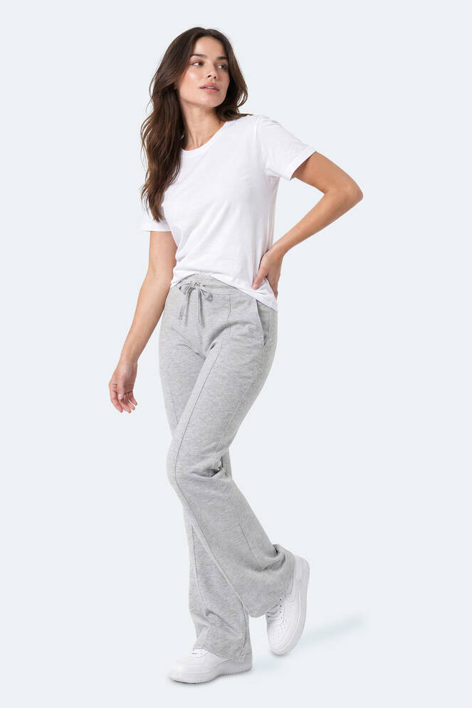 Slazenger MALENA Kadın Bol Paça Flare Gri Pantolon