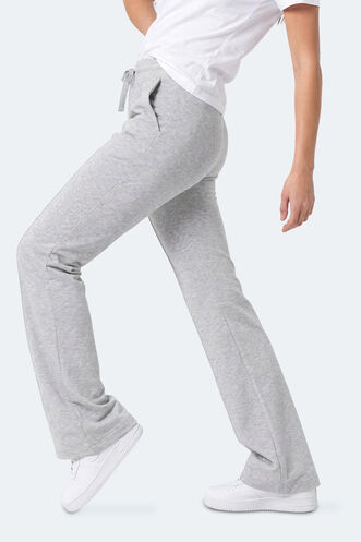 Slazenger MALENA Kadın Bol Paça Flare Gri Pantolon - Thumbnail