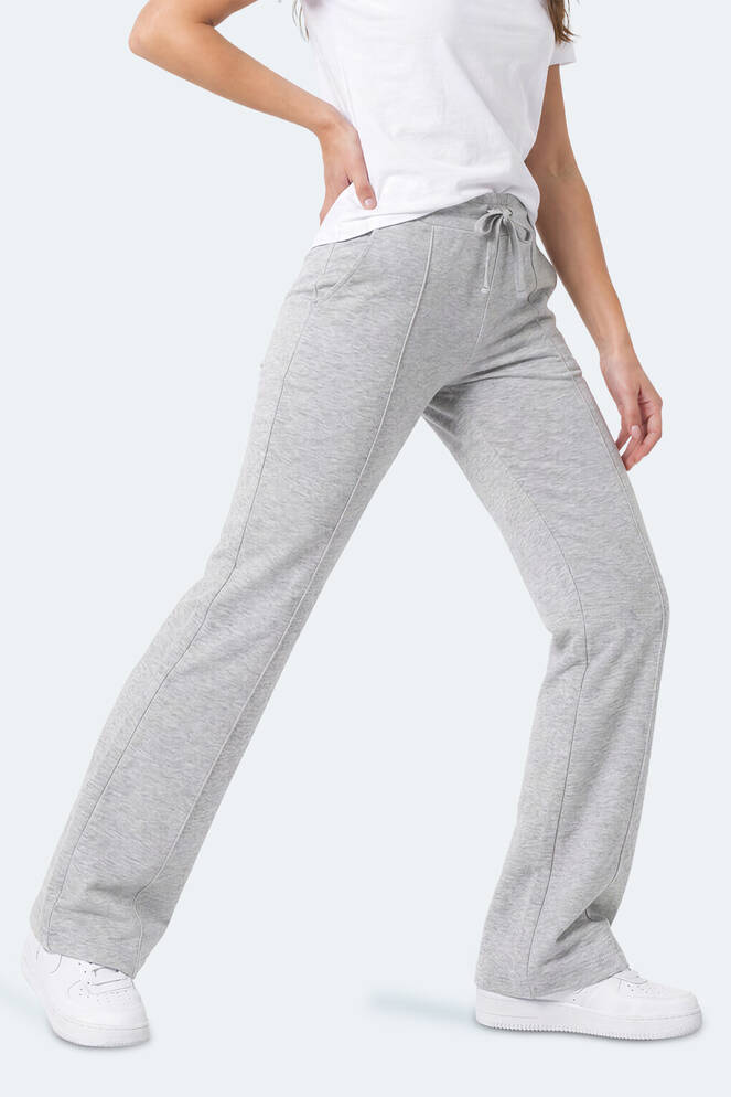 Slazenger MALENA Kadın Bol Paça Flare Gri Pantolon