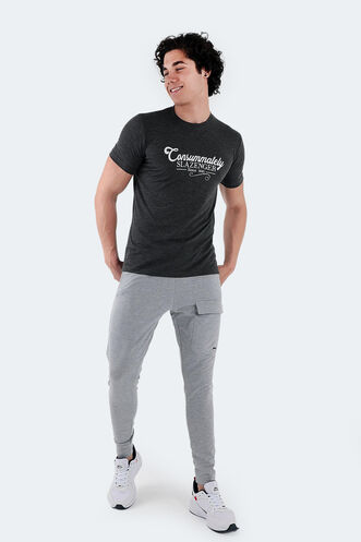 Slazenger MARIUS Erkek Koyu Gri Tişört - Thumbnail