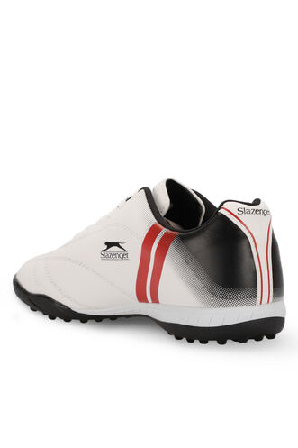 Slazenger MARK HS IN Erkek Halı Saha Beyaz / Siyah Futbol Ayakkabısı - Thumbnail