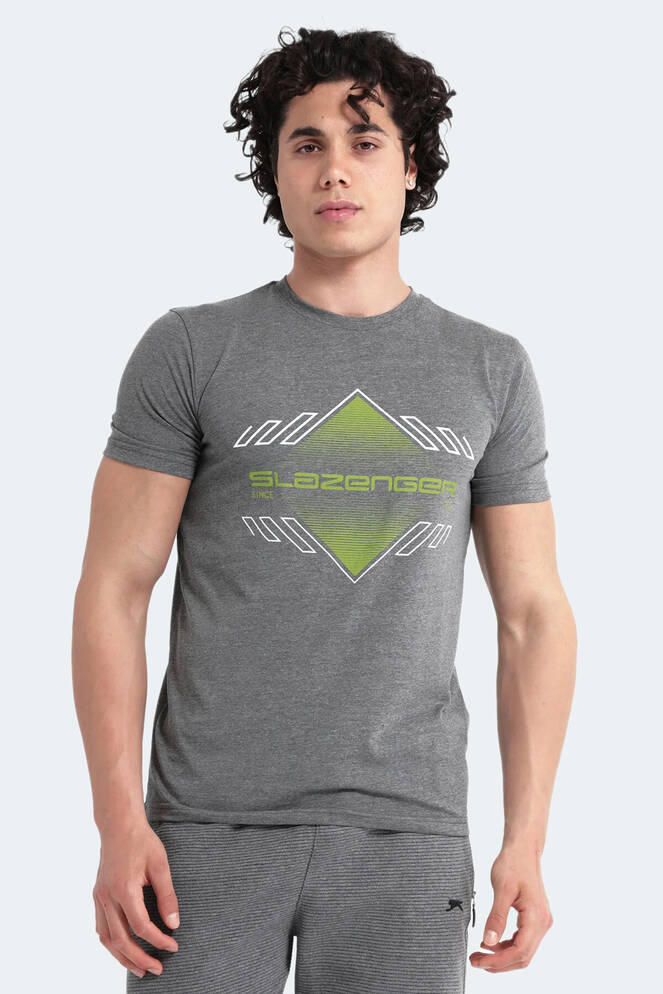 Slazenger MARQUES Erkek Koyu Gri Tişört