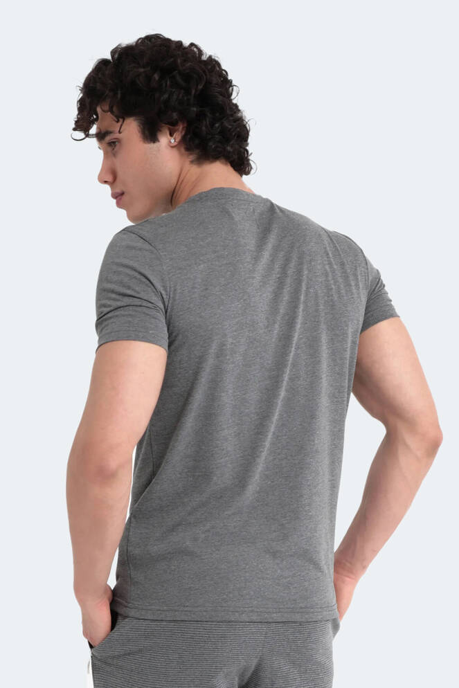 Slazenger MARQUES Erkek Koyu Gri Tişört
