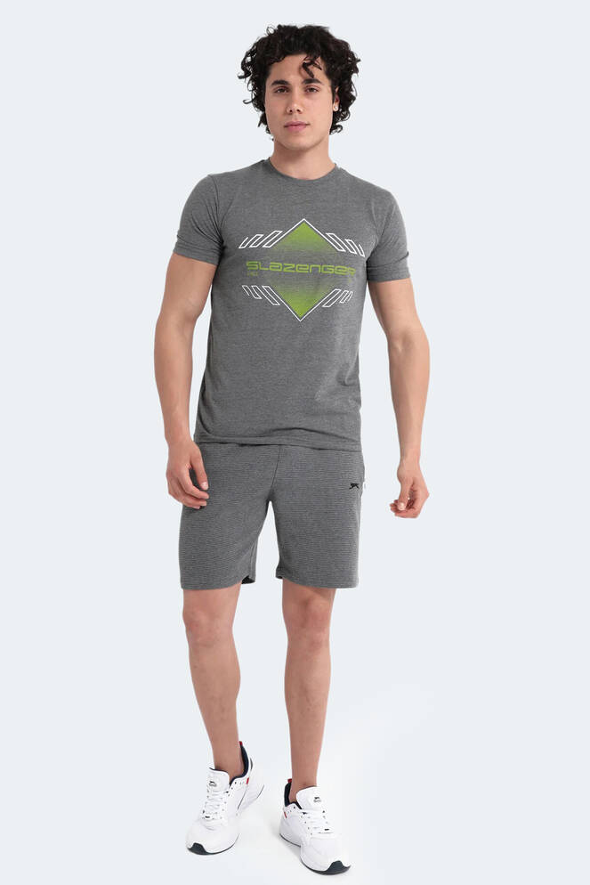 Slazenger MARQUES Erkek Koyu Gri Tişört