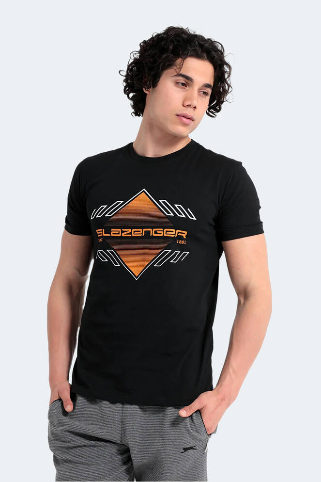 Slazenger MARQUES Erkek Siyah Tişört