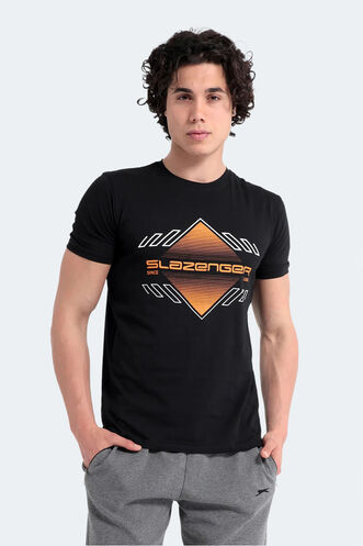 Slazenger MARQUES Erkek Siyah Tişört - Thumbnail