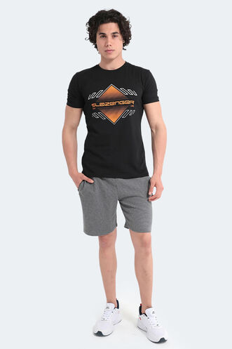 Slazenger MARQUES Erkek Siyah Tişört - Thumbnail